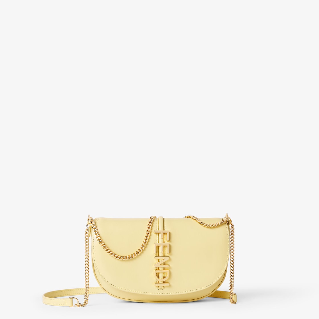 FENDI graphy Wallet on Chain Yellow leather wallet - Image 1